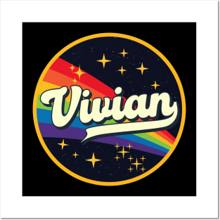 Vivian // Rainbow In Space Vintage Style Posters and Art